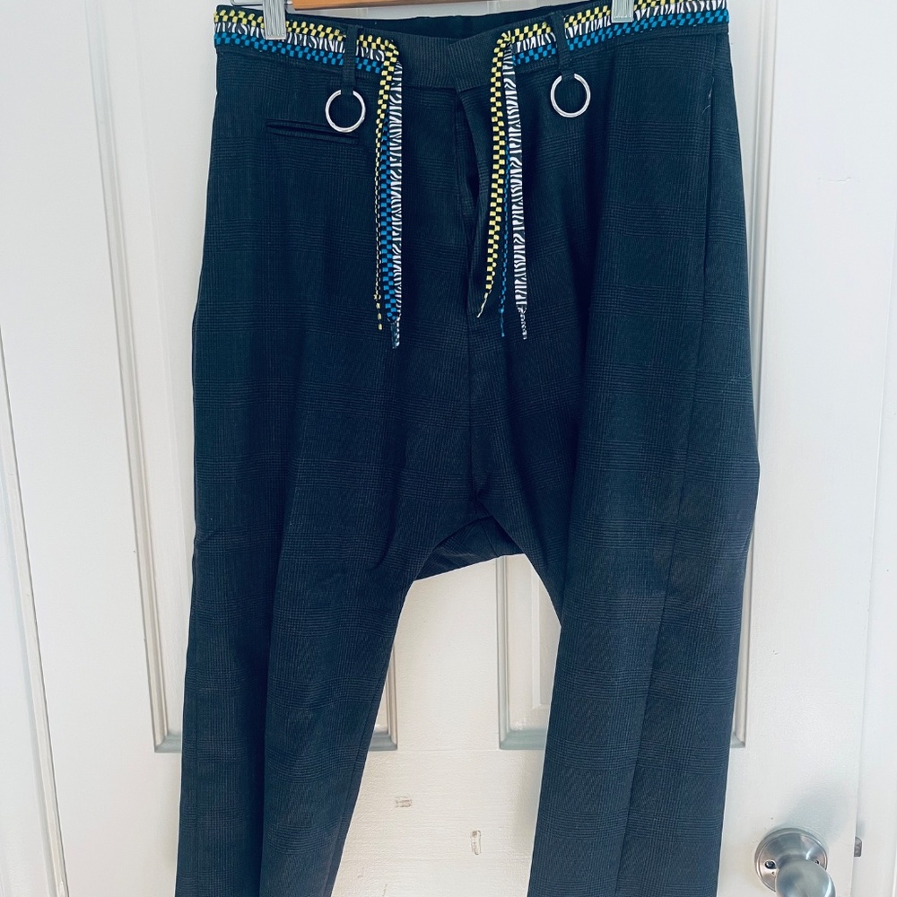 R13 - Grey Shoelace Belt Trousers - Picture 5 of 5